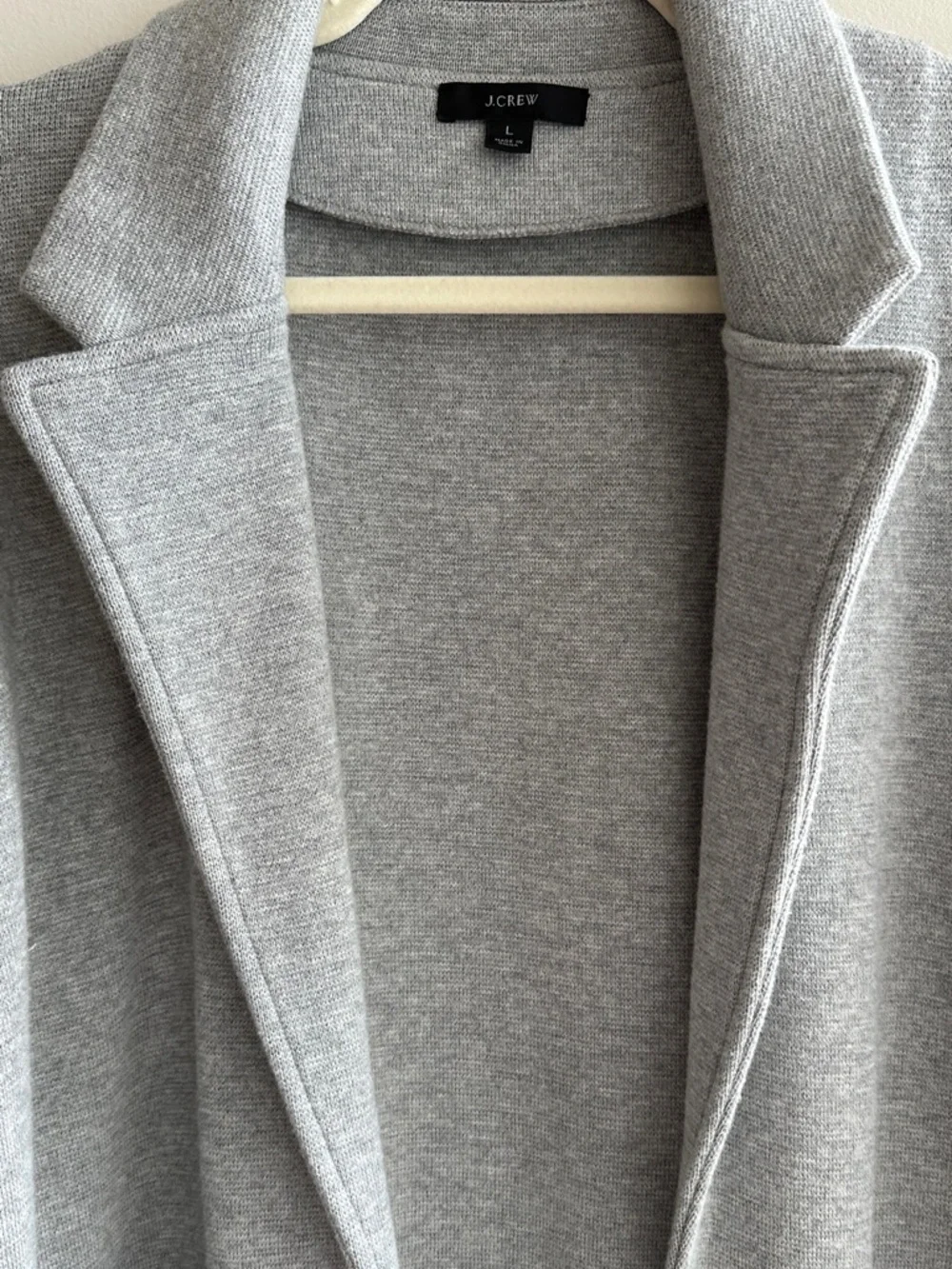 J. Crew Sophie Open-Front Sweater Blazer in Heather Grey, Size Large